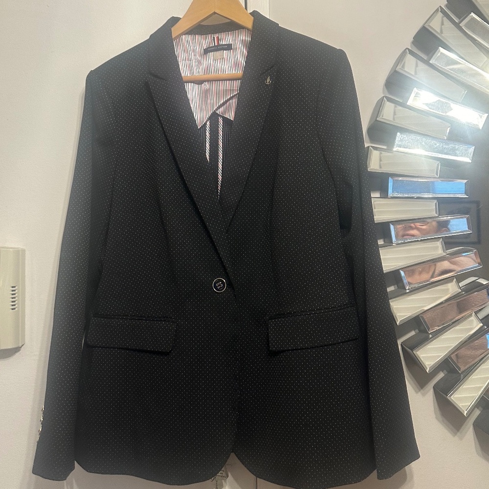 Tommy Hilfiger Nautical Women's Black Blazer Size 16